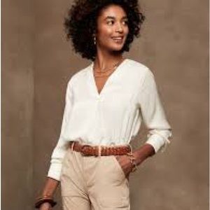 Banana Republic Drapey V-Neck Blouse